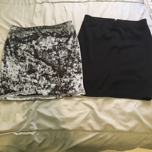 3/$23 Crushed velvet mini skirt bundle size S/M